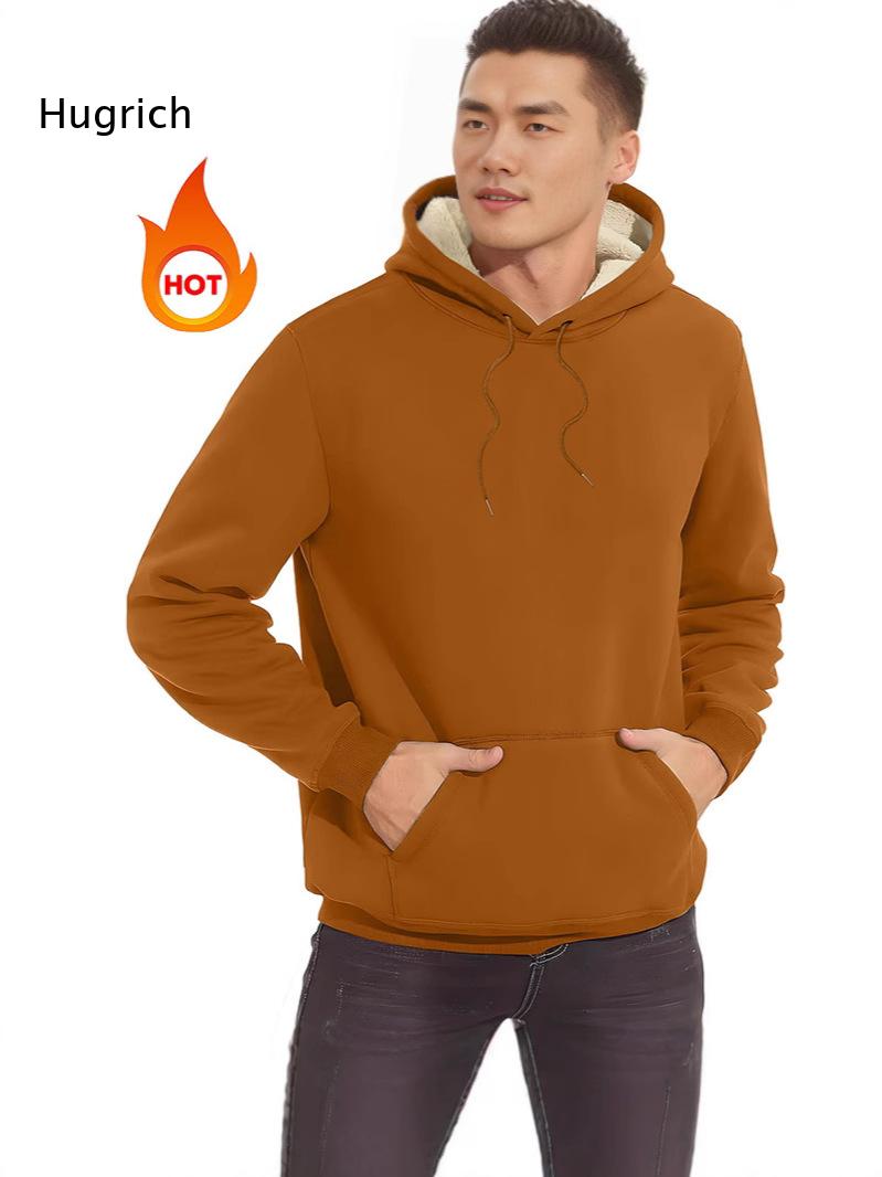 Men Sherpa Lined Hoodie Drawst - Sherpa Hoodie Fleece recension och pris