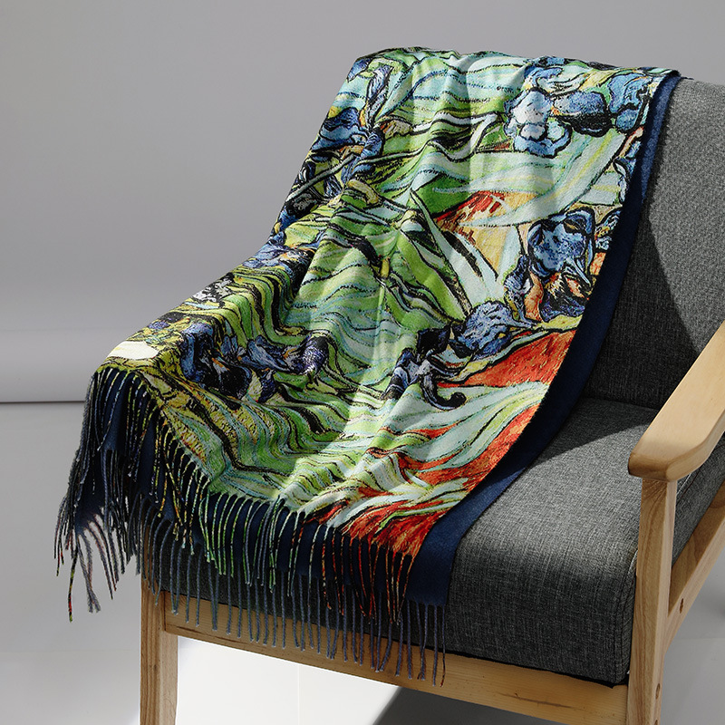 Luxury Brand Oil Painting Cash - Wool Scarf Men recension och pris