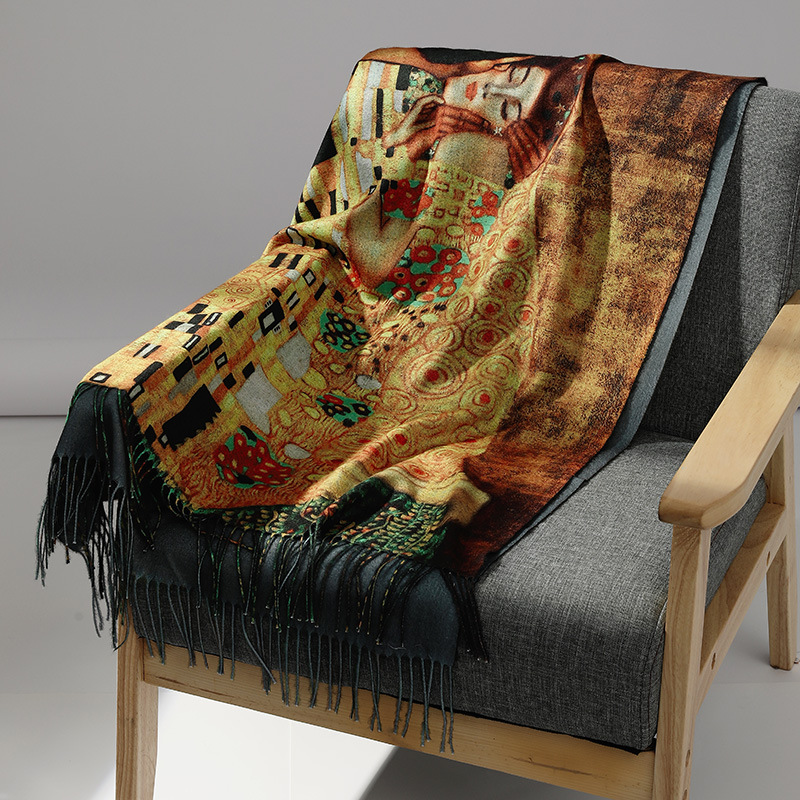 Luxury Brand Oil Painting Cash - Wool Scarf Men recension och pris
